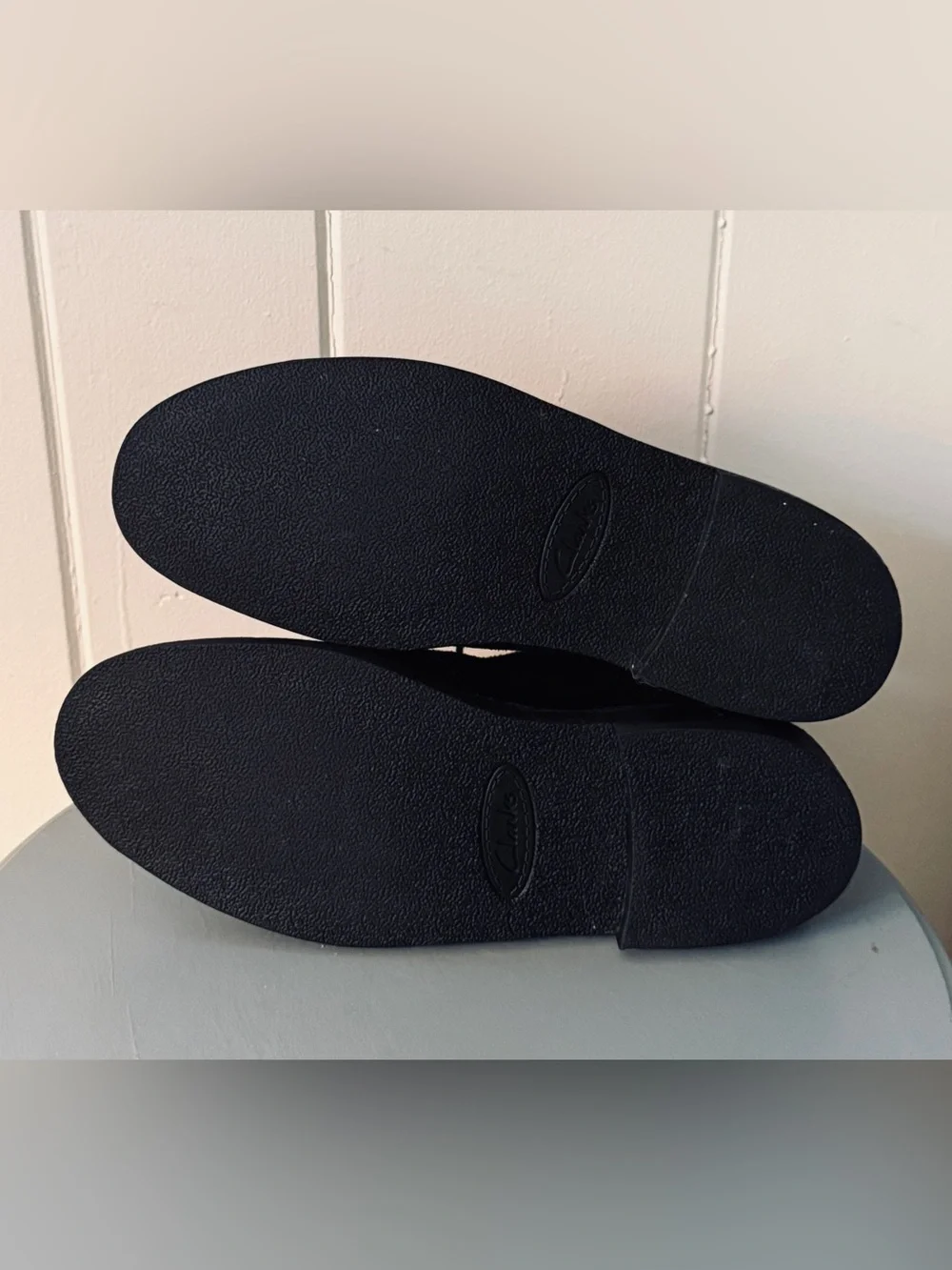 Clark's Black Suede Desert Chukka Boots  excellent